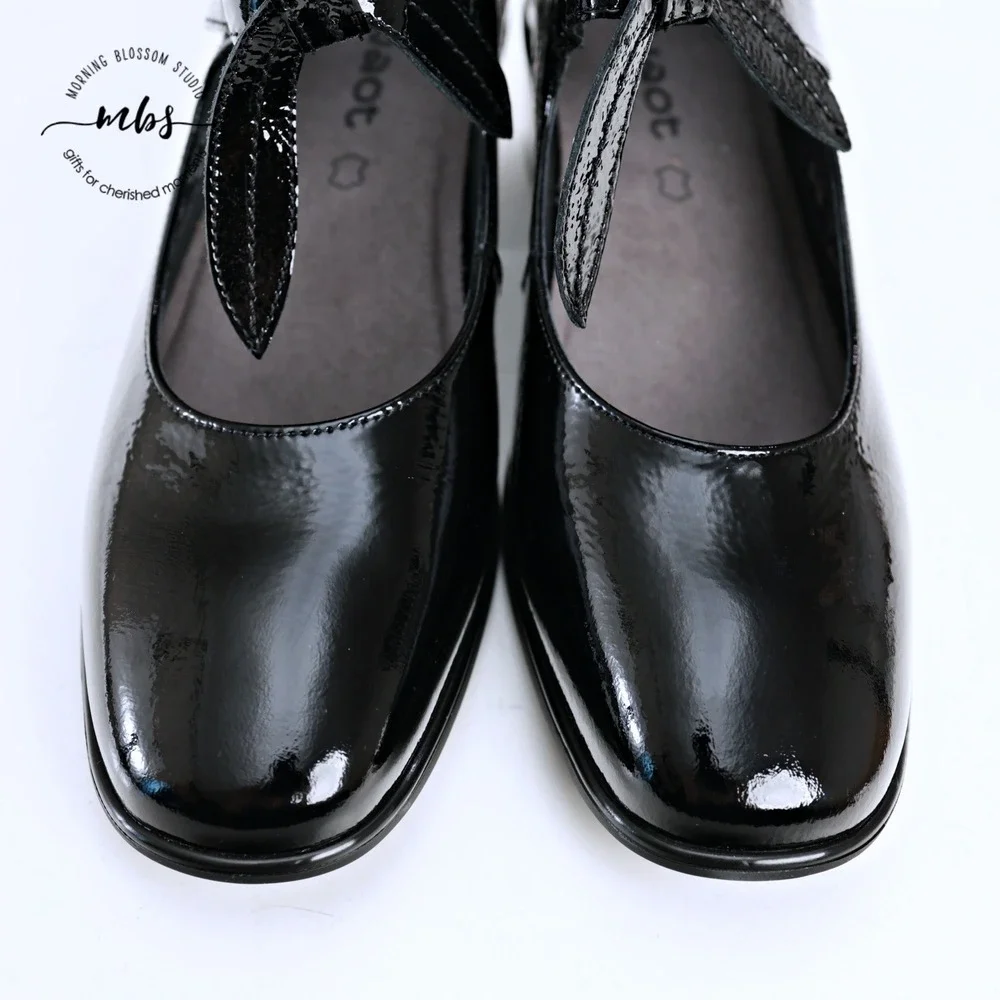 NIB‎ Naot Nobility Mary Jane Crinkle Patent Leather Orthopedic Black Women 40